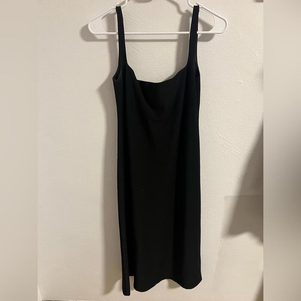 Ralph Lauren Elegant Wool Midi Black Sleeveless Sheath Dress Size 8
